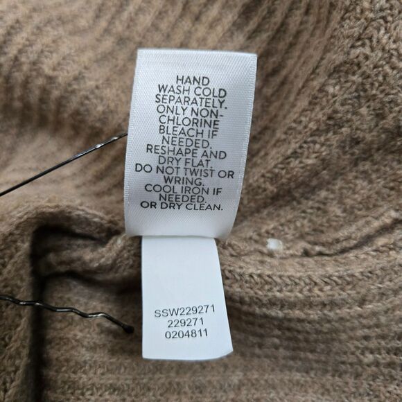 J. Jill Women M Brown Colorblock Cowl Neck Pull Over Tunic Sweater - Picture 7 of 11